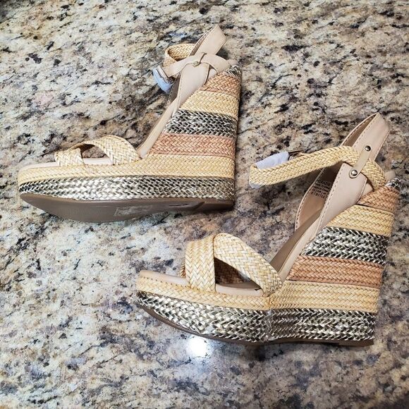 Mix No. 6 Grazie Platform Wedge Espadrille Stripe Sandal Size US 8 - Picture 5 of 8